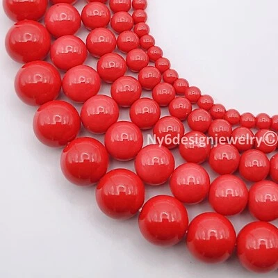 High Quality Glass Pearl Round Spacer Loose Beads 3mm 4mm 6mm 8mm 10mm 12mm 15" - Image 1 of 4