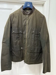Barbour X Steve McQueen Chico Wax Waterproof Bomber Motorcycle Lined Jacket S - Picture 1 of 12