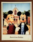 Mickey & Minnie Mouse "American Gothic" Vintage Walt Disney Poster (1986)