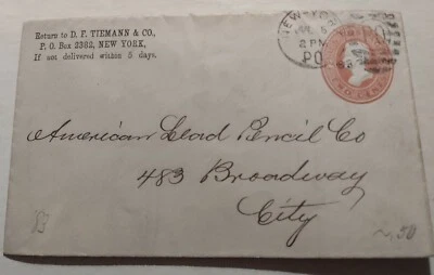 United States Scott U142 Vermillion 1883  New York Cancellations Fantastic Clean - Image 1 of 2