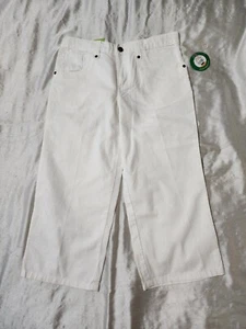 NWT Girl's Youth Circo White Straight Leg Denim Capri Jeans Pants Size 16 - Picture 1 of 11