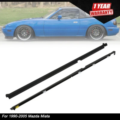 For 1990-2005 Miata L&R Door Glass Window Weatherstrip Seals Set NA01-58-810F - Image 1 of 4
