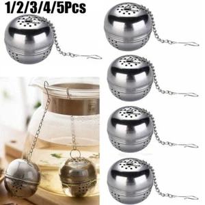 1/2/3/4X Tea Infuser Ball Mesh Loose Leaf Herb Strainer Stainless Steel Locking - Picture 1 of 11