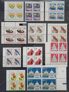 MS-44 US PLATE BLOCKS ALL MNH 1987-1991 CV $28.10 SELL @ FACE VALUE - Imagen 1 de 2
