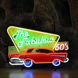 New FABULOUS 50'S American Style Retro Neon Diner Sign For Hanging Or Standing 
