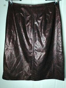 OCI Juniors 9 Faux Leather Pencil Skirt Polyvinyl Chloride Animal Print Lined
