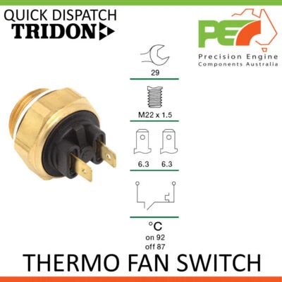 New * TRIDON * Thermo Fan Switch  For Fiat 124, 128, 131, 132 X1/9 All - Image 1 of 4