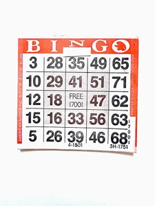 1 on Orange Outside Frame Pattern Bingo Paper Cards- Pack of 500 - Picture 1 of 1