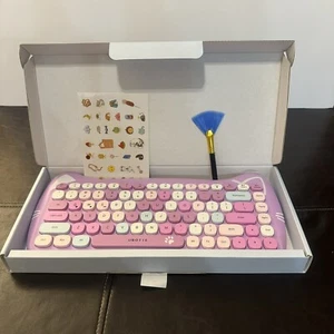 Ubotie Bluetooth Keyboard Purple SK-621BT Colorful Keyboard 84 Rounded Keys New - Picture 1 of 9