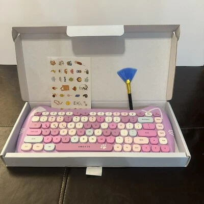 Ubotie Bluetooth Keyboard Purple SK-621BT Colorful Keyboard 84 Rounded Keys New - Image 1 of 4