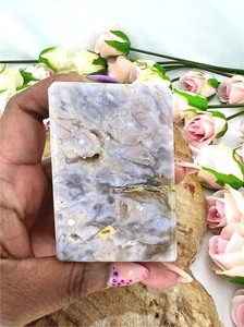 Flower Agate Freeform - Flower Agate with Amethyst Geometric Freeform - 78MM - Picture 1 of 7