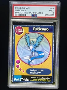 Articuno PSA 9 POP 6 1999 Pokemon Burger King PokeTrivia #144 Perforated - Picture 1 of 2