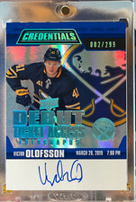 2019 Credentials Debut Ticket Access Autos Tier 1 Victor Olofsson Rookie Auto RC
