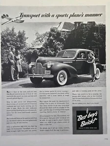 Anuncio impreso vintage Buick Limited Rides Like A Sports Plane 1940 - Imagen 1 de 4