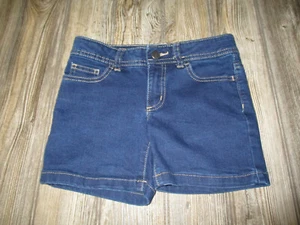 Girls DARK WASH DENIM SHORTS Jean  ADJ WAIST SIZE 7 Wonder Nation - Picture 1 of 8