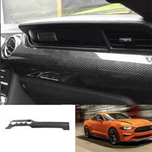 Real Carbon Fiber Center Dashboard Panel Trim  For Ford Mustang 2015-2022 - Picture 1 of 5