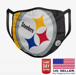 Steelers Pittsburgh Face Mask Cloth Reusable Washable Cotton Unisex Adult Sports - Picture 1 of 4
