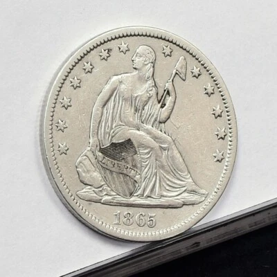 1865-S Liberty Seated Half Dollar - AU Details, Cleaned (#58274-L) - Image 1 of 4