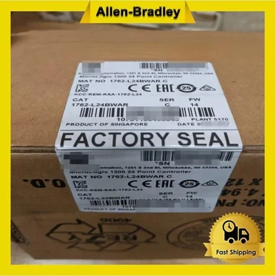 NEW PLC 1762-L24BWAR SER C MicroLogix 1200 24 Point Controller AB 1762L24BWAR - Image 1 of 3