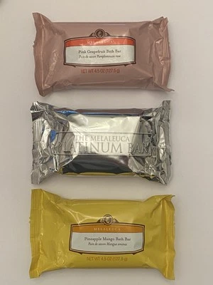 NOVO Sabonete em Barra de Banho Melaleuca - Abacaxi Manga, Platina e Toranja - Imagem 1 de 4