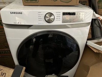 Samsung 4,5 cúbicos Lavadora de carga frontal de alta eficiencia WF45R6100AW - RECOGIDA LOCAL Foto 1 de 2