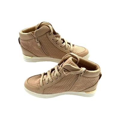 NUEVO Aldo Mujer 8.5 Parte Superior Alta Hebilla Dorada Cremallera Lateral Sin Cordones Acolchado Envío Gratis Foto 1 de 4