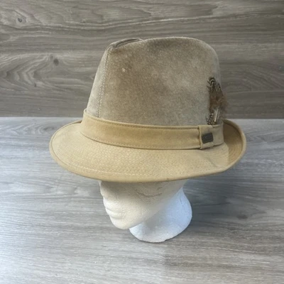 VTG Dobbs Genuine Suede Leather Hat Fifth 5th Avenue New York Fedora Mens 7 1/8  - Image 1 of 4