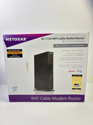 Netgear AC1750 DOCSIS 3.0 WiFi Cable Modem Router Xfinity Spectrum Cox Certified - Image 1 of 4