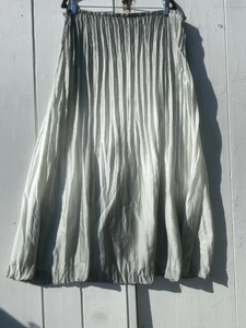 Chicos Womens Deana Dip Dye Crinkle Maxi Skirt Size 3 XL Green Ombre Boho Gypsy - Picture 1 of 8