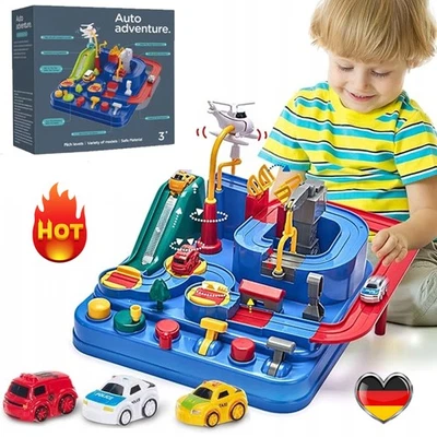 MARKENLOS Spielzeug Autorennbahn Abenteuer Auto Kinder Set mit 3 zufällige kleine Auto HOT