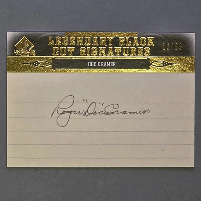 2011 SP Legendary Cuts Doc Cramer Black Cut Signatures Auto #d/29 Red Sox - Image 1 of 2