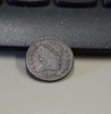 1809 US 1/2 Half Cent VG+ (Cleaned) - Image 1 of 2