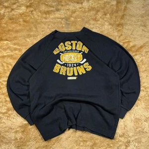 Vintage NHL CCM Black Thermal Boston Bruins T-Shirt Youth Size XL - Picture 1 of 6