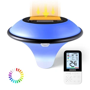 INKBIRD Solar Pool Thermometer Swimming Floating Meter Ambient Light Pond Spa CF - Picture 1 of 17