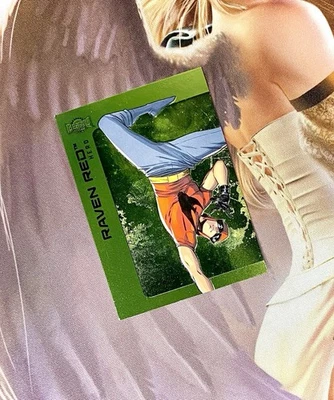 RAVEN RED 2025 UPPER DECK SKYBOX BATMAN METAL UNIVERSE LIME GREEN FX PMG SP /175 - Image 1 of 4