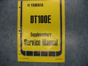 YAMAHA 1977 1978 DT100E SUPPLEMENTARY SERVICE MANUAL SHOP REPAIR - Picture 1 of 5