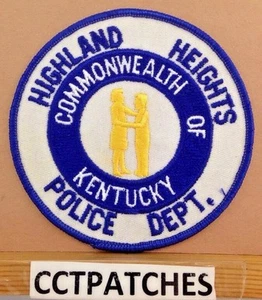HIGHLAND HEIGHTS, KENTUCKY POLICE BLUE/WHITE SHOULDER PATCH KY - Picture 1 of 2