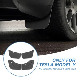 Rear Wheel Mud Flaps Splash Guards Mud Fenders for Tesla Model Y 2021 2022 2023 - Picture 1 of 7