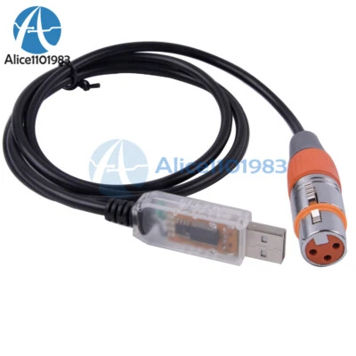 USB to DMX Interface Adapter Cable Stage Light PC DMX512 Controller Dimmer DMX - Image 1 of 4