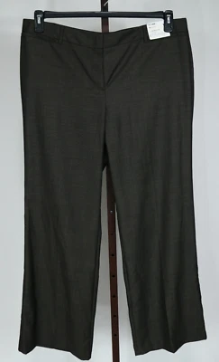 Womens Ladies New York & Co Gray Mid Rise Straight Leg Pants Size 16 NEW - Image 1 of 3