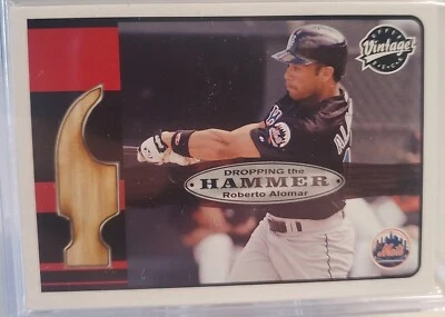 Tarjeta SP de murciélago Roberto Alomar 2003 Upper Deck usado en juegos reliquia de los New York METS #DA-RH Foto 1 de 2