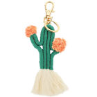 Boho Cactus Keychain Tassel Keyring Gift for Women Girls