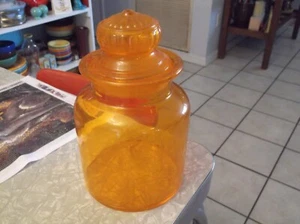Orange Takahashi Large Glass Canister - Picture 1 of 9