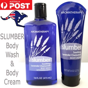 Aromatherapy Slumber Relax Body Cream Foaming Bath Body Wash Lavender Chamomile - Picture 1 of 13