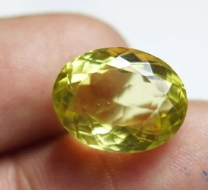 8.45 Ct  Certified Natural Yellow lemon Color Topaz Oval Shape Loose Gemstone - Picture 1 of 3