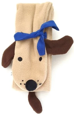 MOLLY AND ROSE NEU Kindergröße Winter weicher Stoff beige Hund Schal Kätzchen Unisex Mode Kinder