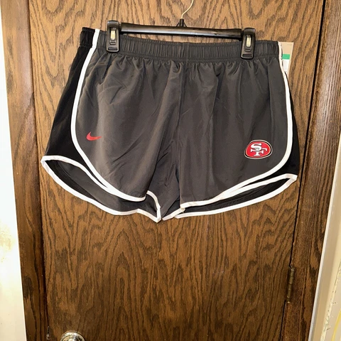 SF 49ers Nike Womens Team Logo Performance Tempo Shorts-Charcoal. Size: XL Cover