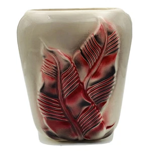 Royal Copley Keramik Vase Pflanzgefäß tropisches Blatt Mitte des Jahrhunderts Hawaii Vintage 5,5 Zoll - Bild 1 von 12