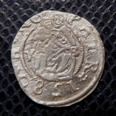 HUNGARY / RUDOLF - RUDOLPH (1576-1608) / SILVER DENAR 2./ 1580 K-B - Image 1 of 2