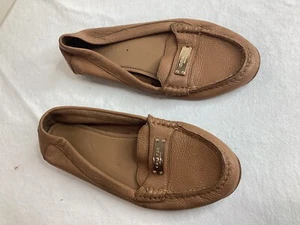 Coach Leather Loafers  7.5 Tan Slip-On Casual Shoes Caramel  - Picture 1 of 11